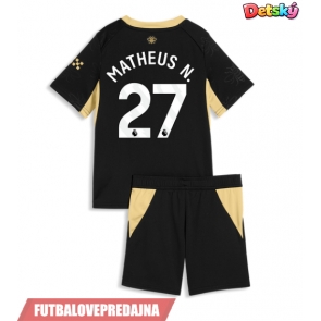 Lacne Dětský Futbalové dres Manchester City Matheus Nunes #27 2026-27 Krátky Rukáv - Preč (+ trenírky)